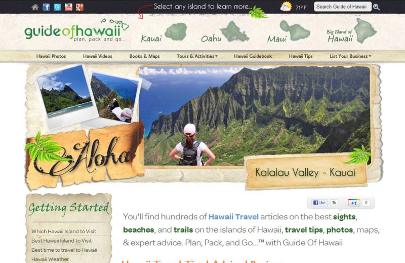 Early 2012 HawaiiGuide Website