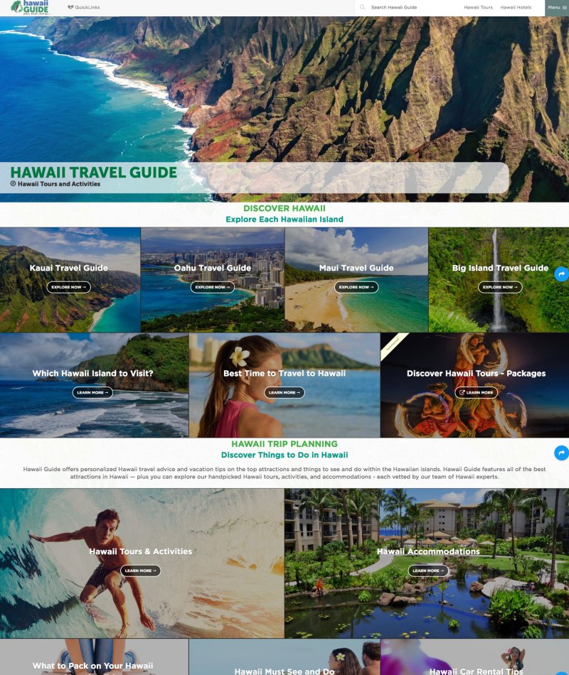 2016 - 2017 HawaiiGuide Website