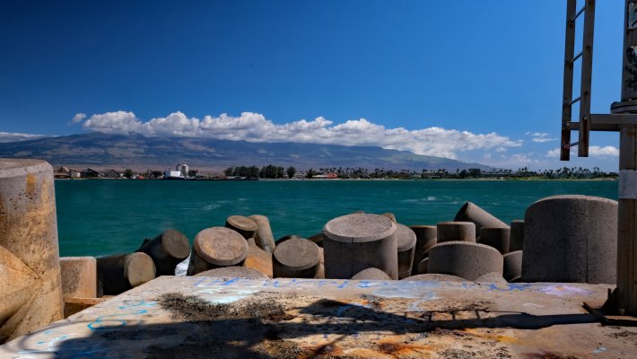 The coastline dock overlooking the water.