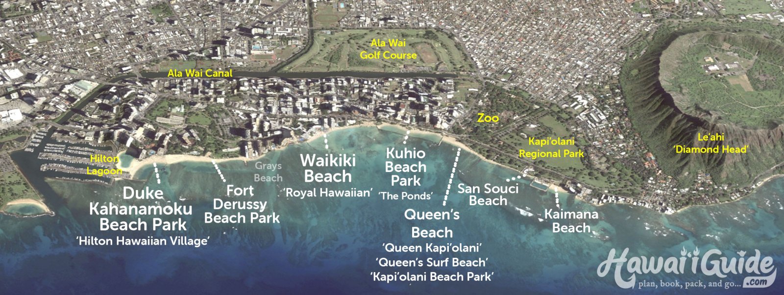 Waikiki Beach Map