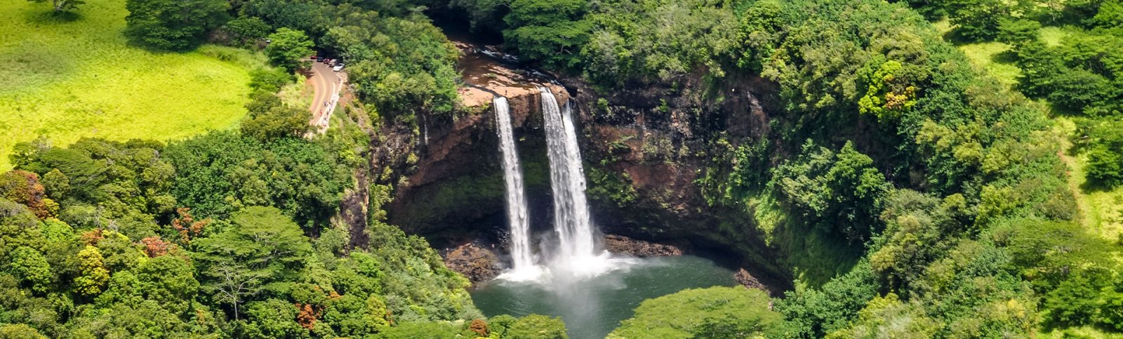 Aerial view of Wailua Falls