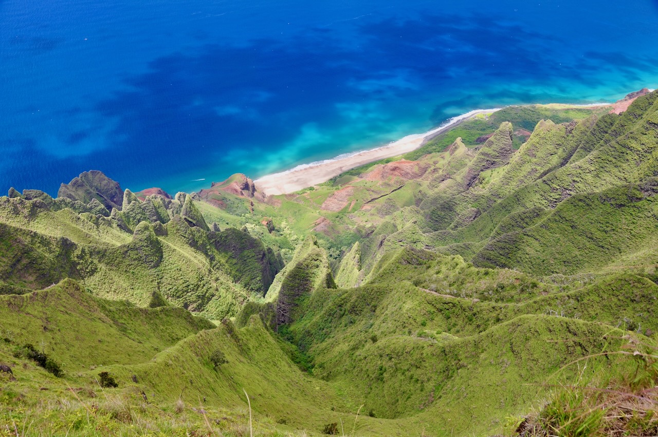 Nā Pali Coast lookout panorama, Kauaʻi
