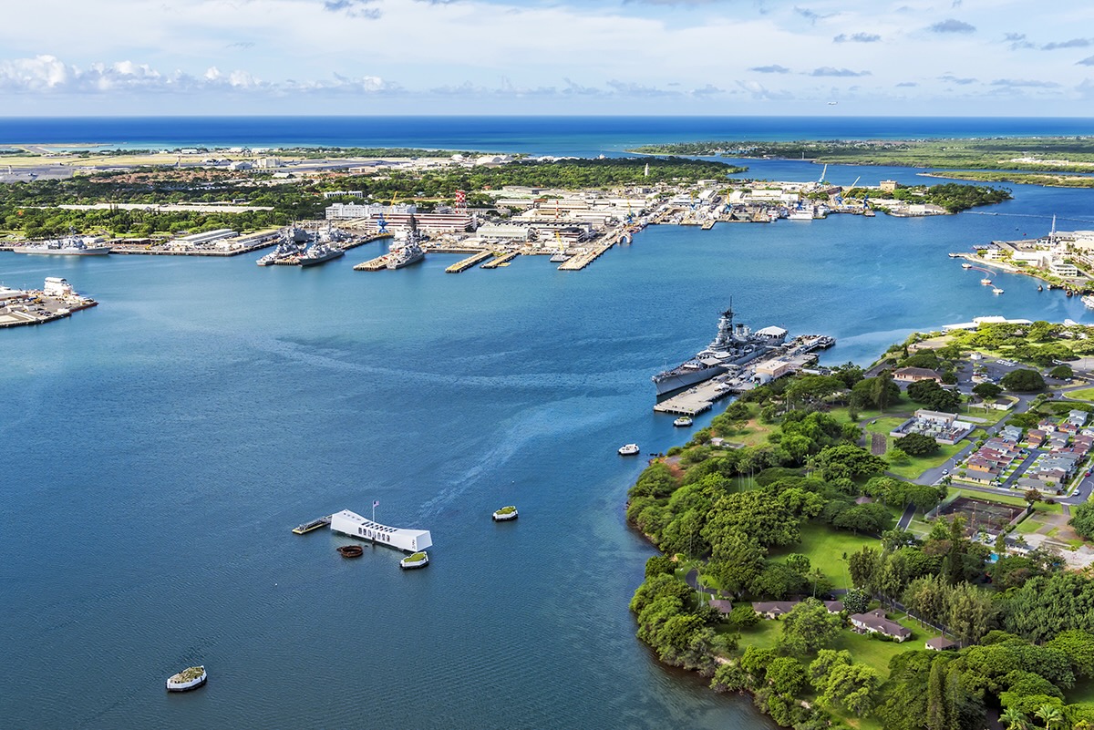 Aerial Shot Pearl Harbor